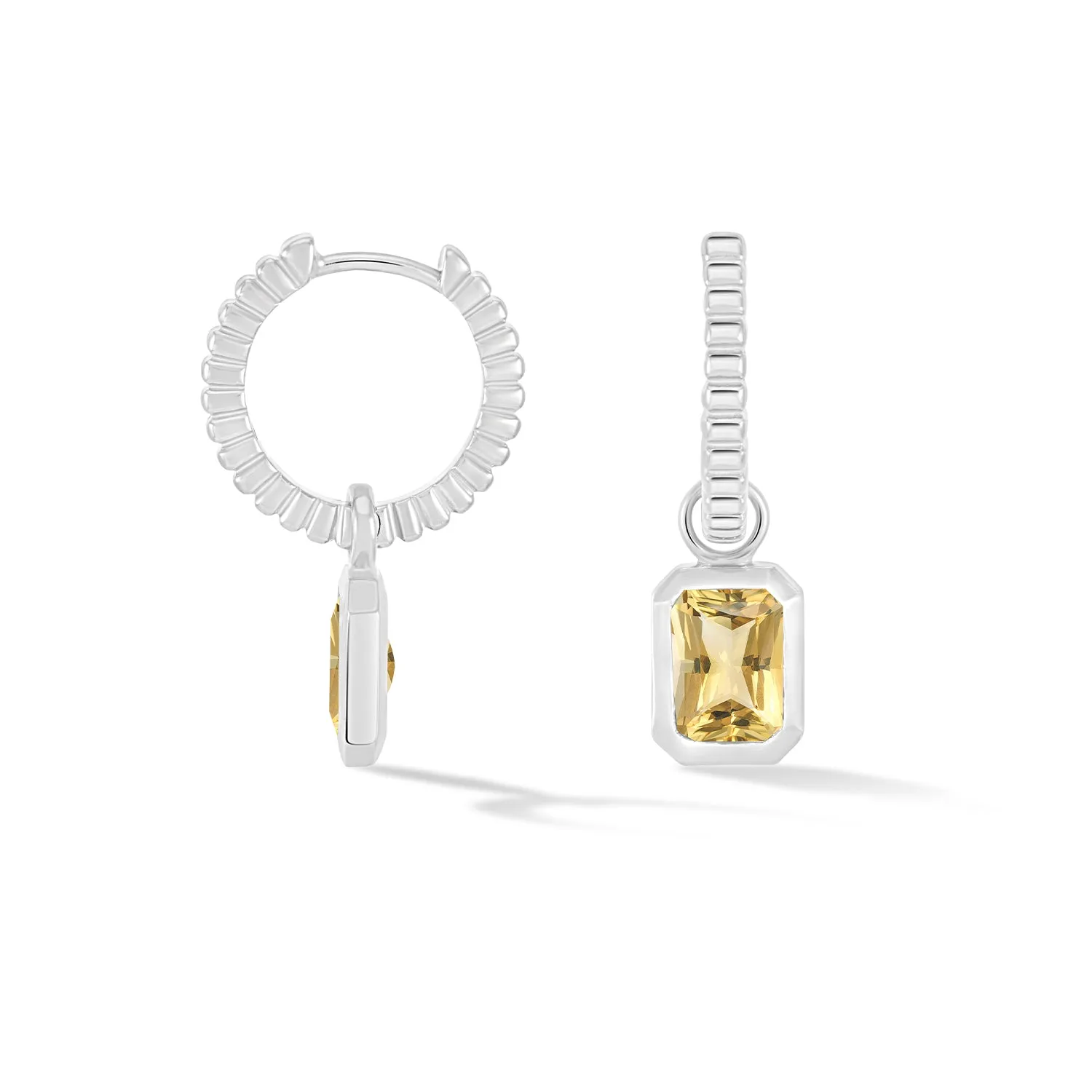 Citrine Humbug Huggie Charm Hoops sold by Dower & Hall product image thumbnail 4