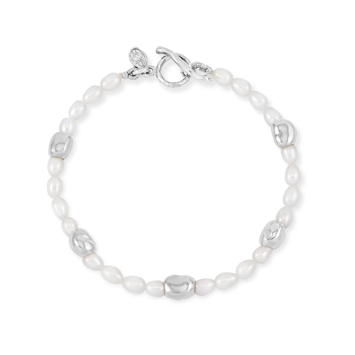 White Pearl Ocean Pebble Bracelet sold by Dower & Hall product image thumbnail 5