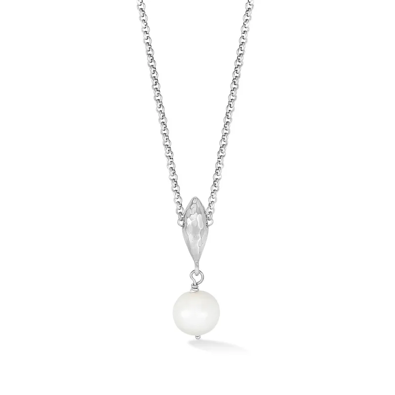 Marquise & Round White Pearl Pendant sold by Dower & Hall