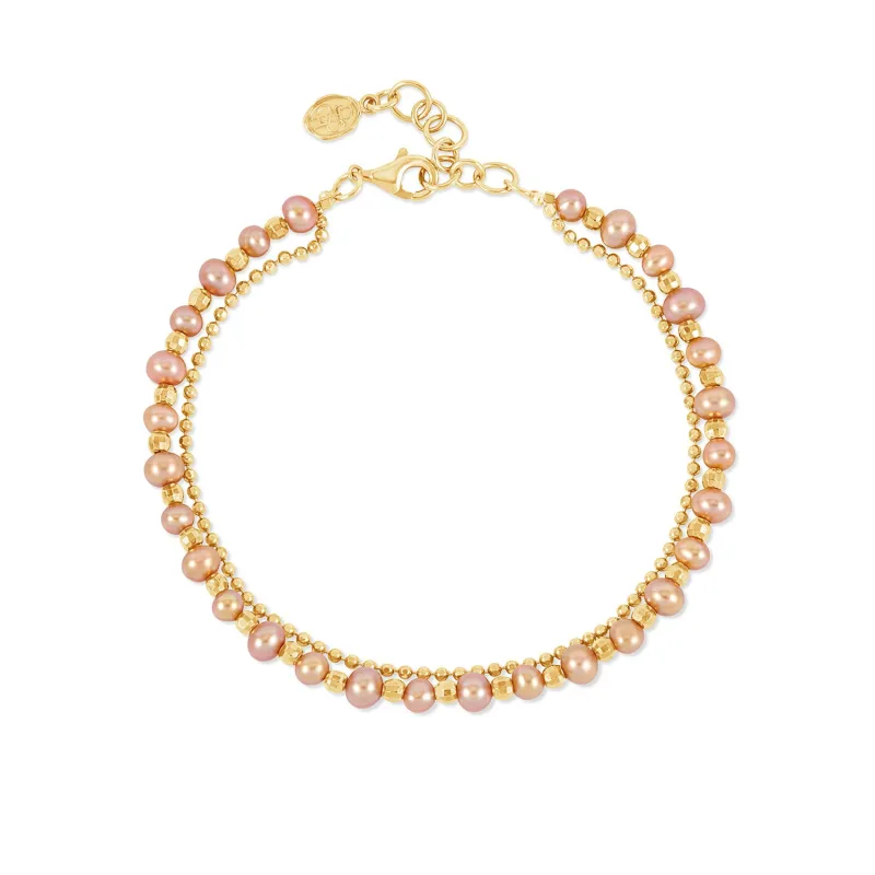 Golden Freshwater Timeless Pearl Bracelet sold by Dower & Hall