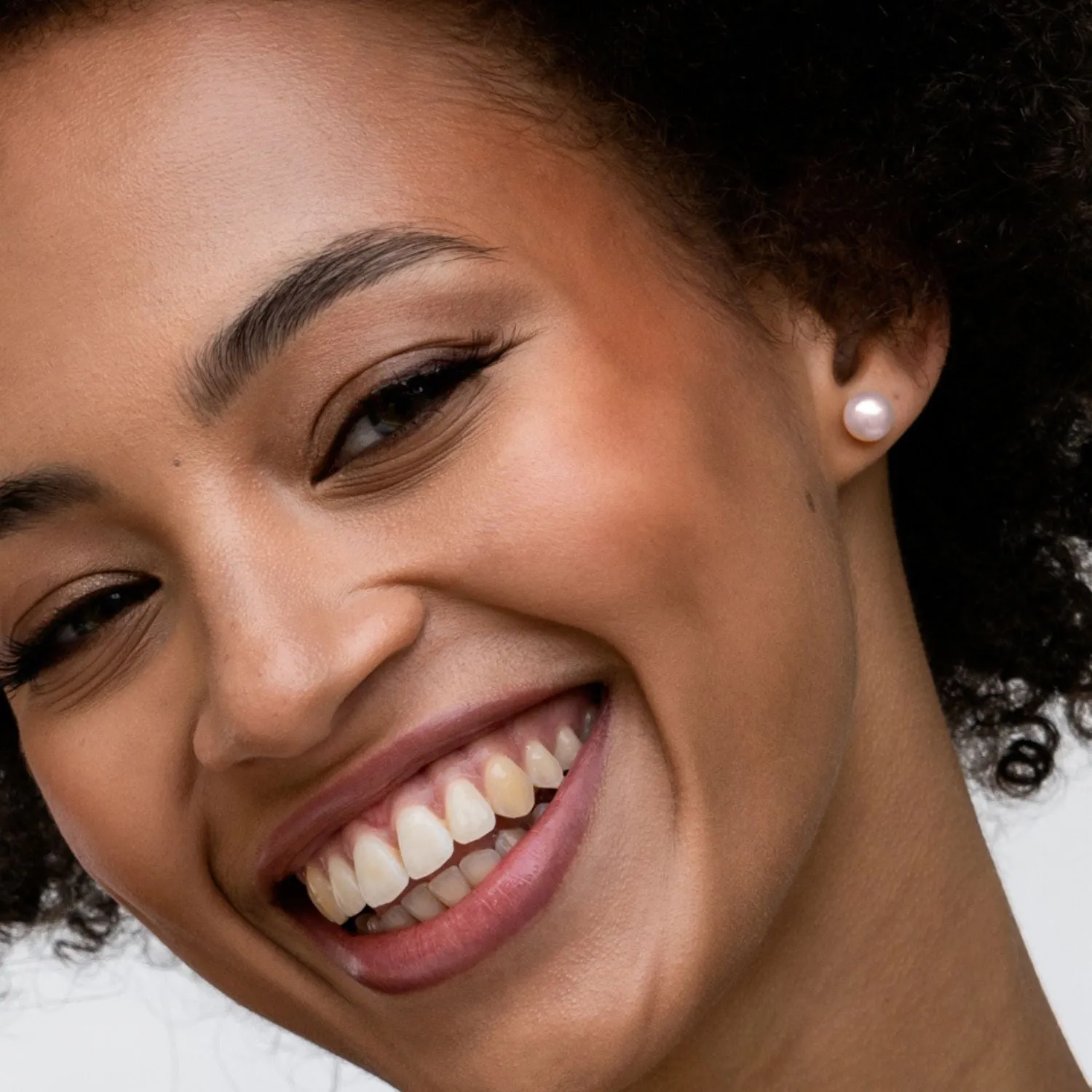 Pink Timeless Freshwater Pearl Studs sold by Dower & Hall product image thumbnail 2