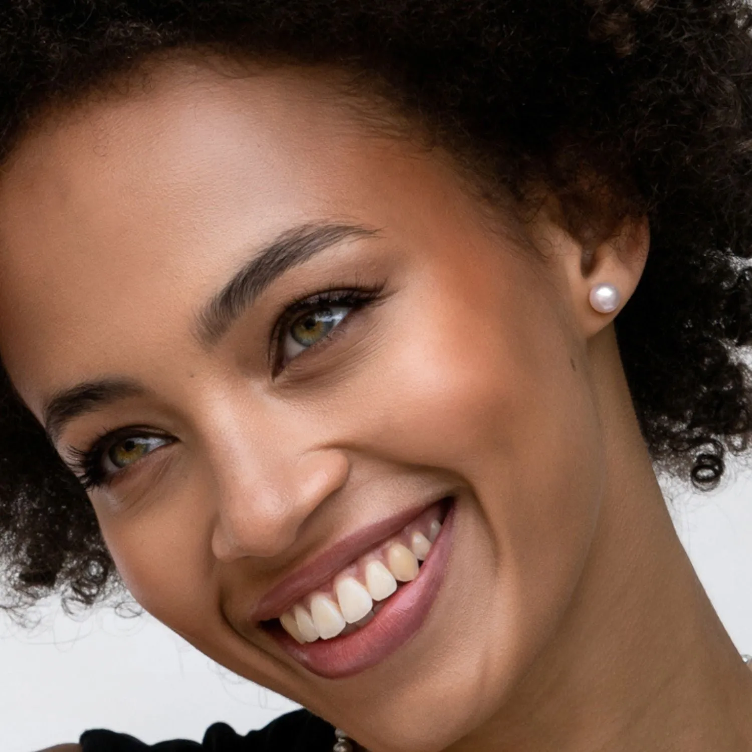 Pink Timeless Freshwater Pearl Studs sold by Dower & Hall product image thumbnail 4