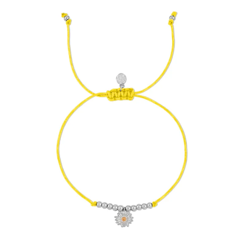 Daisy Misanga Yellow Cord Bracelet sold by Dower & Hall