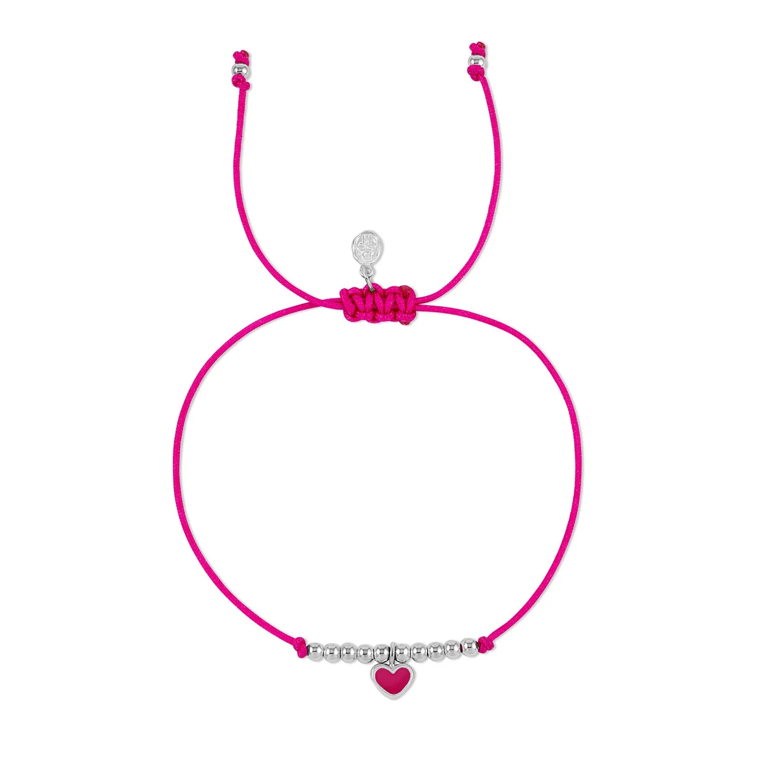 Enamel Heart Misanga Cord Bracelet sold by Dower & Hall