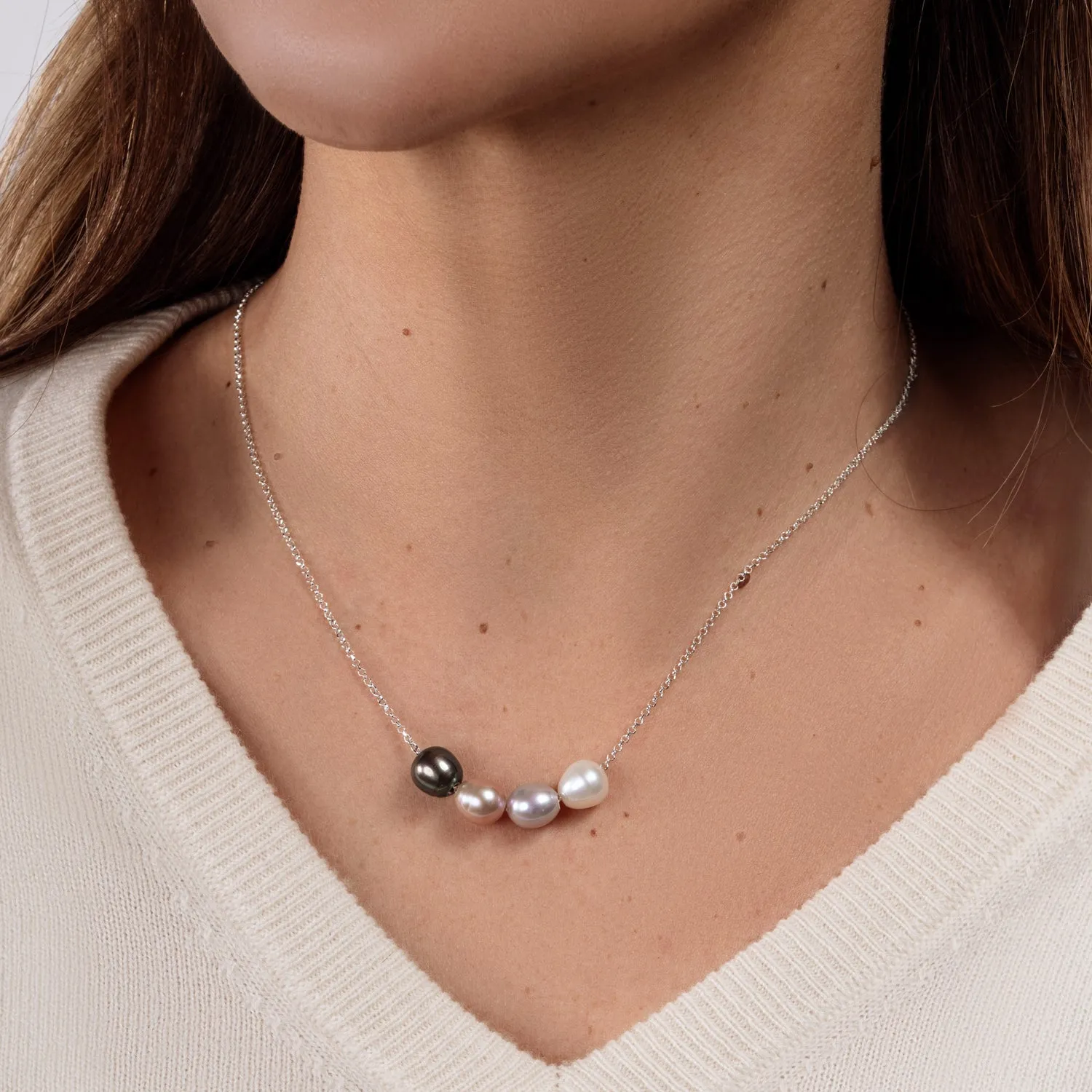 Multi Oval Pearl Pendant sold by Dower & Hall product image thumbnail 3