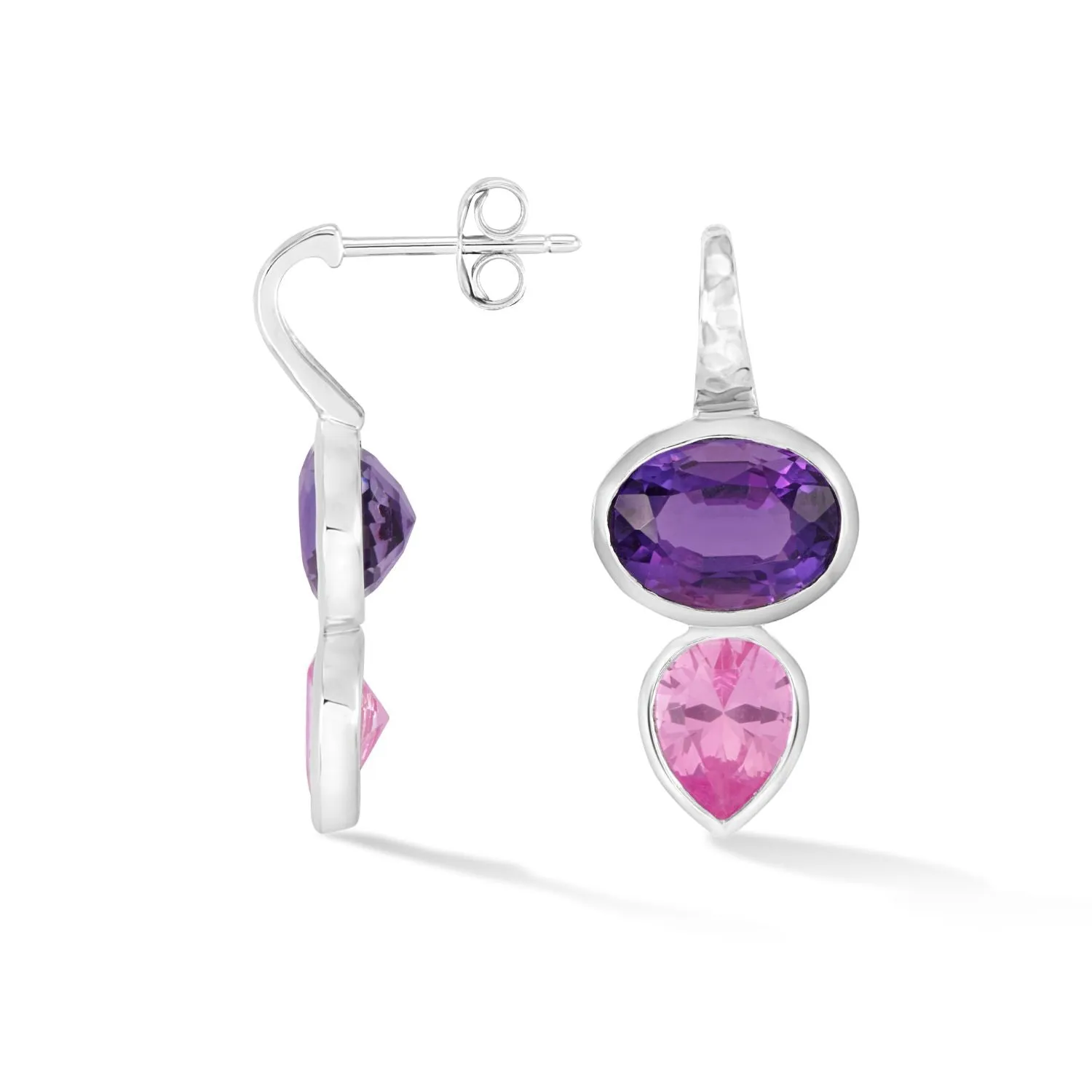 Amethyst & Pink Topaz Tutti Frutti Earrings sold by Dower & Hall product image thumbnail 4