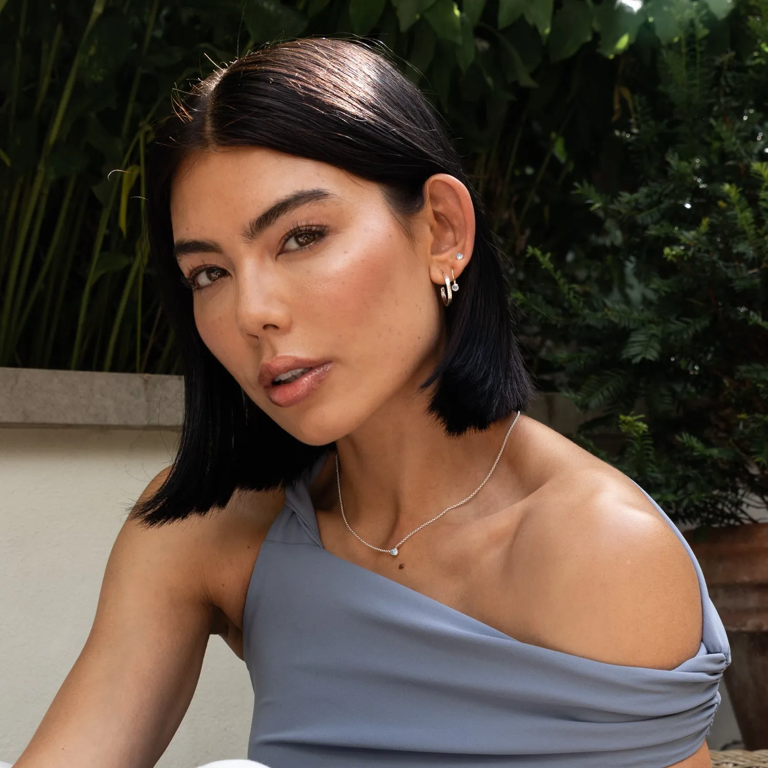 Aquamarine Dewdrop Necklace and Earring Set sold by Dower & Hall product image thumbnail 3