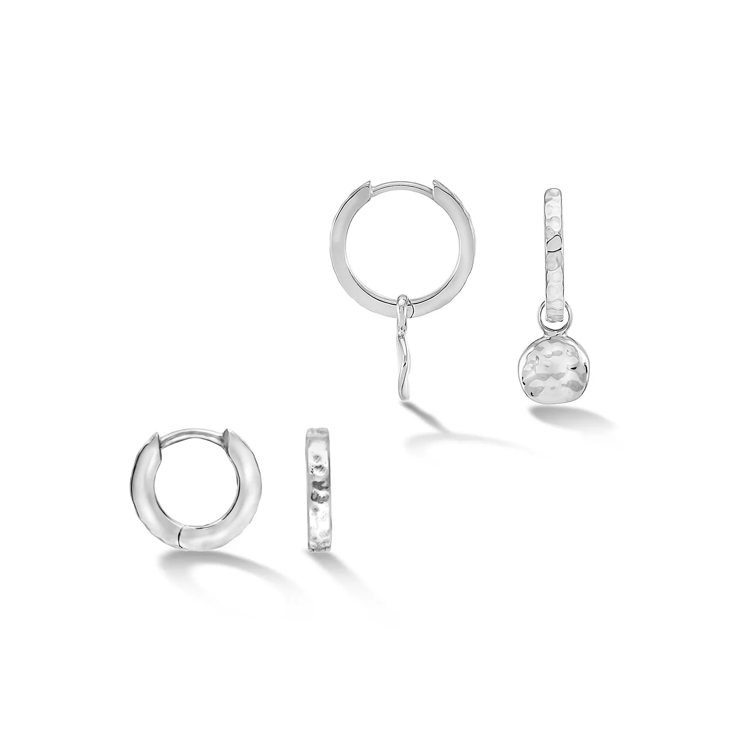 Hammered Nomad Hoops Set sold by Dower & Hall