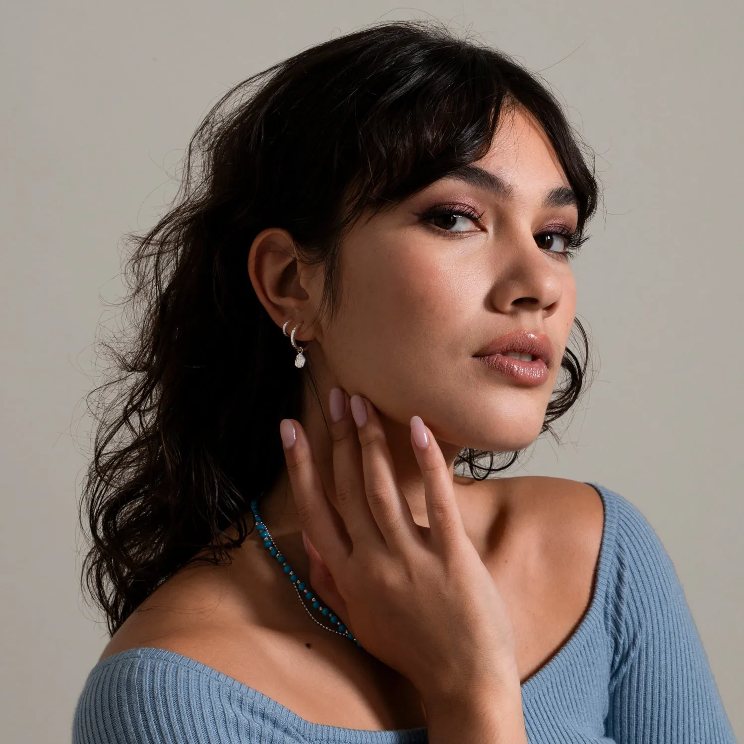 Hammered Nomad Hoops Set sold by Dower & Hall product image thumbnail 3