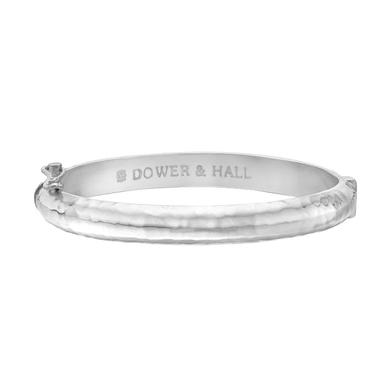 Men's 6mm Hinged Hammered Nomad Bangle sold by Dower & Hall