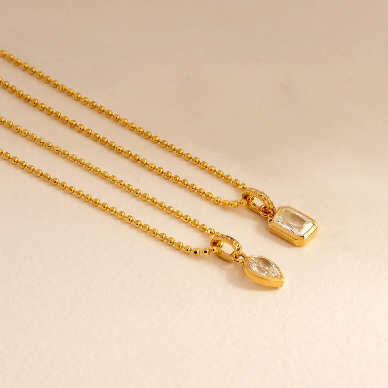 White Topaz Octagon Necklace sold by Dower & Hall product image thumbnail 3