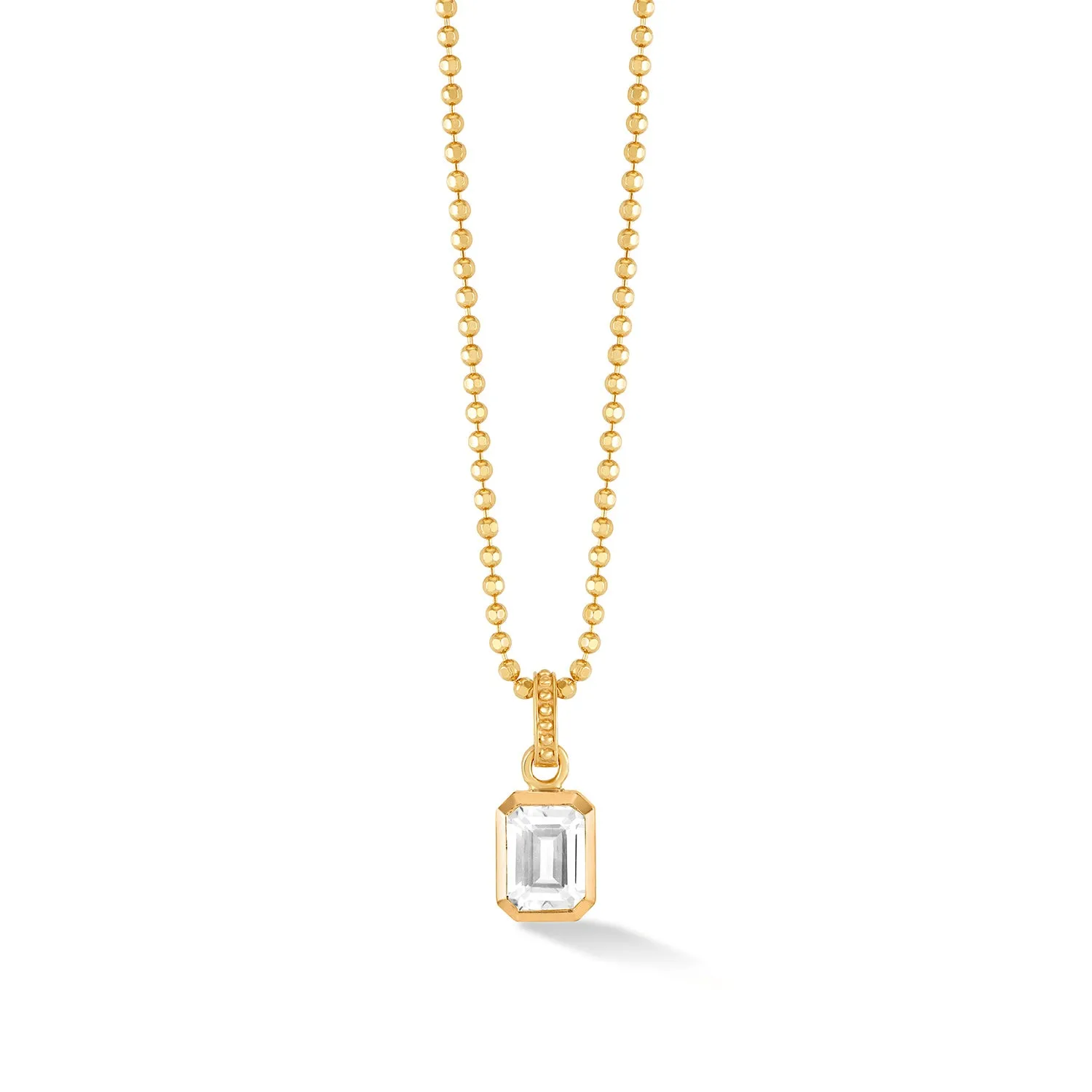 White Topaz Octagon Necklace sold by Dower & Hall