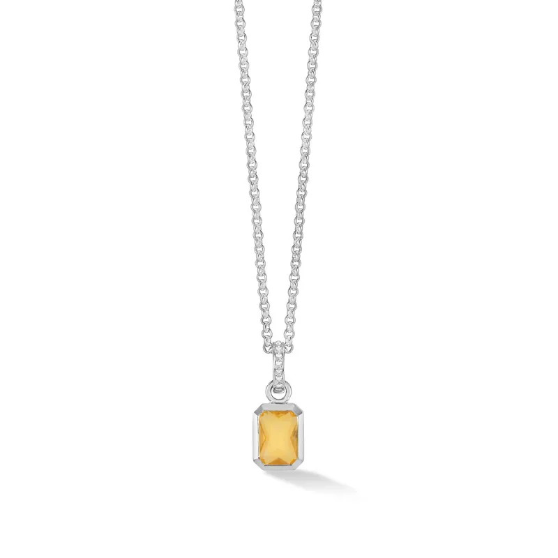 Citrine Octagon Necklace sold by Dower & Hall