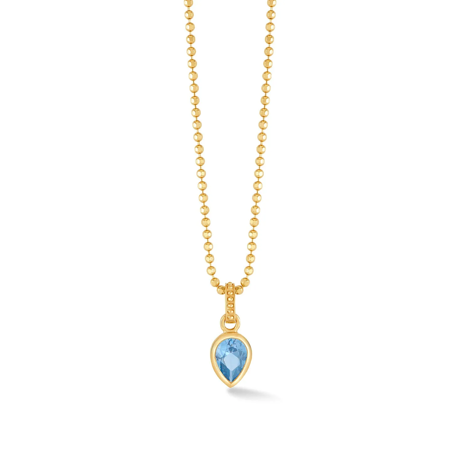 Blue Topaz Peardrop Necklace sold by Dower & Hall