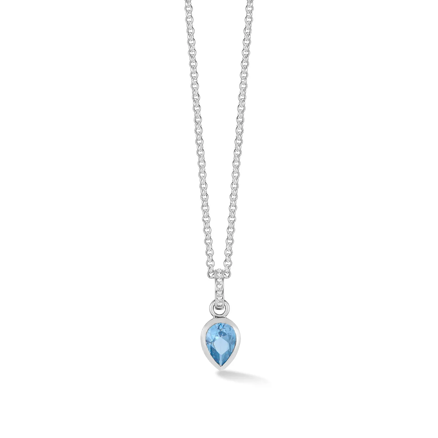 Blue Topaz Peardrop Necklace sold by Dower & Hall product image thumbnail 4