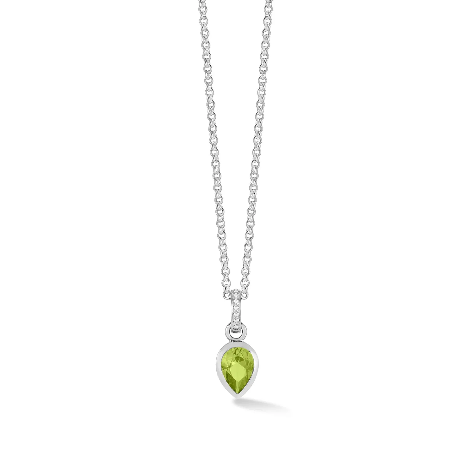 Peridot Peardrop Necklace sold by Dower & Hall