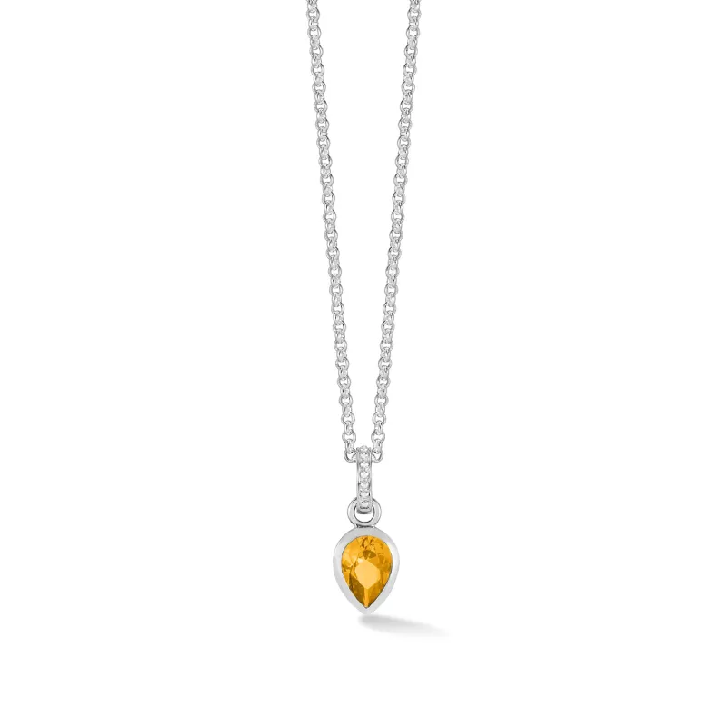 Citrine Peardrop Necklace sold by Dower & Hall