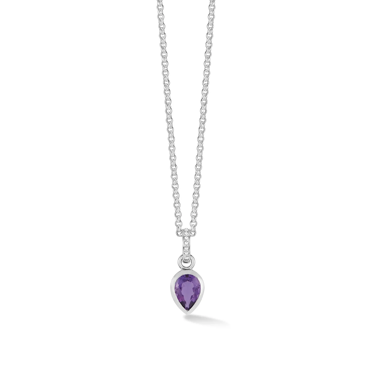 Amethyst Peardrop Necklace sold by Dower & Hall