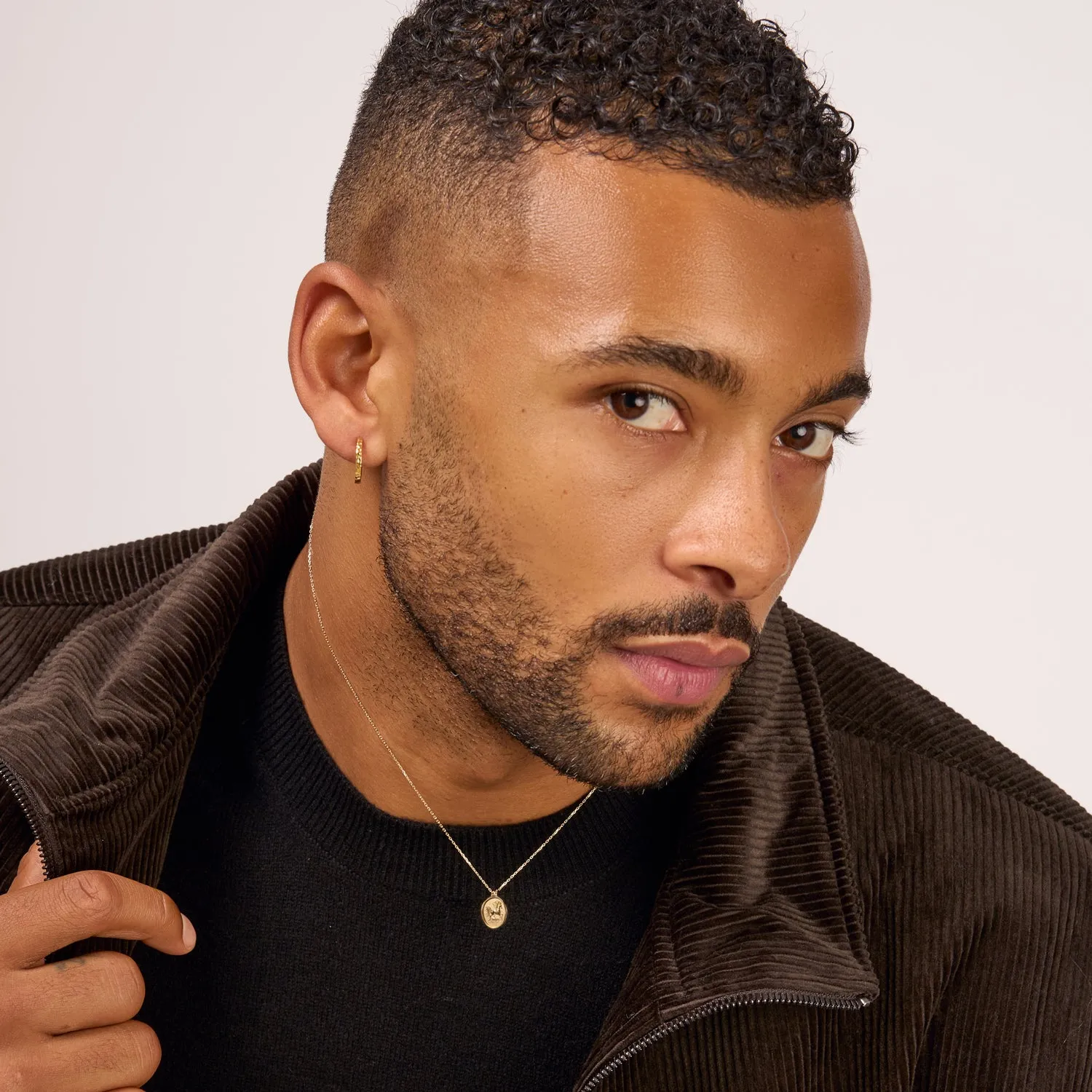 Men's 9k Gold Fire Horse Tiny Talisman Necklace sold by Dower & Hall product image thumbnail 5