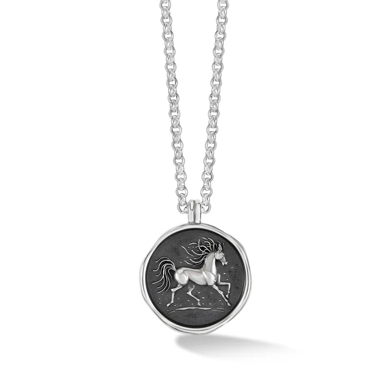 Men's Fire Horse Talisman Necklace sold by Dower & Hall
