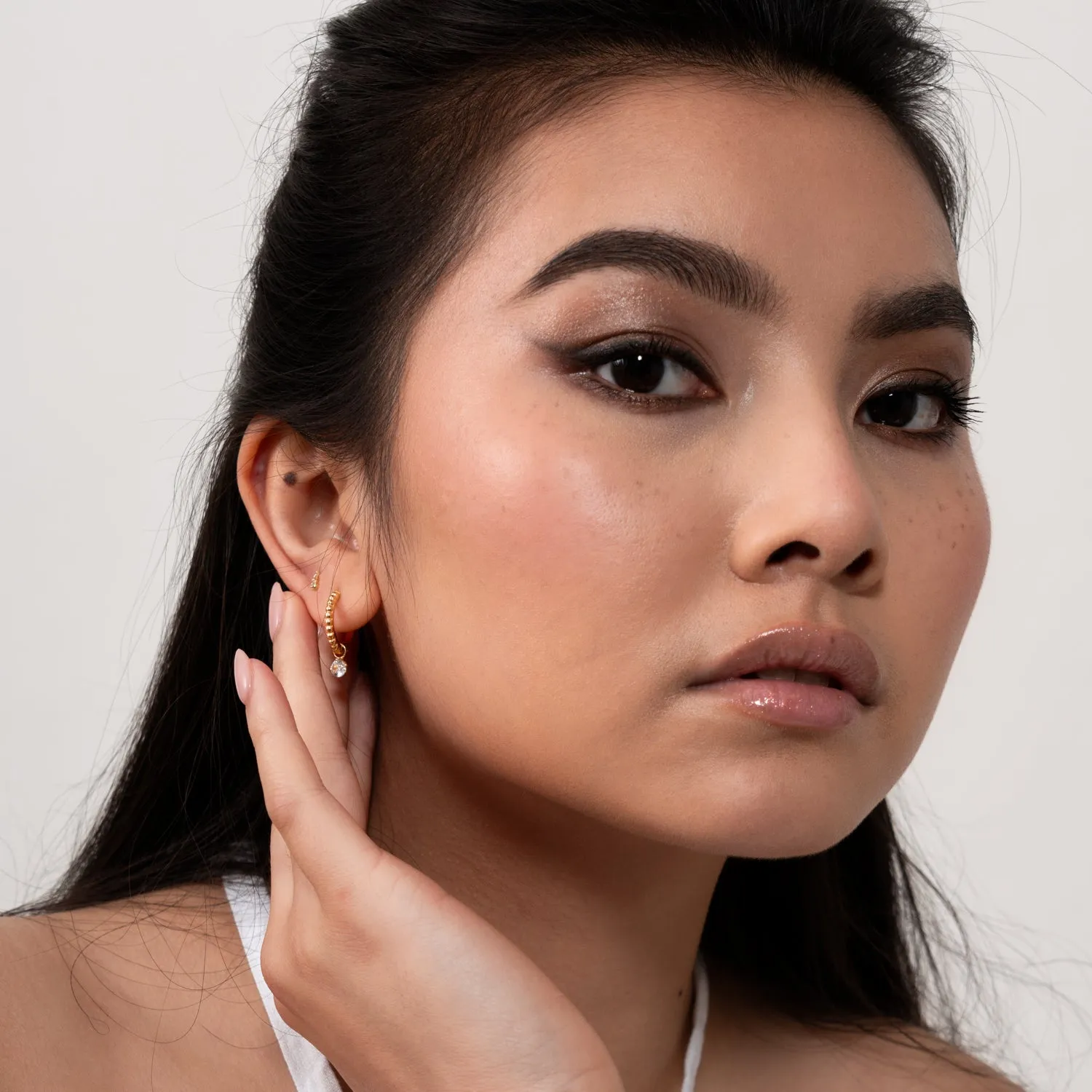 White Topaz Orissa Hoops sold by Dower & Hall product image thumbnail 3