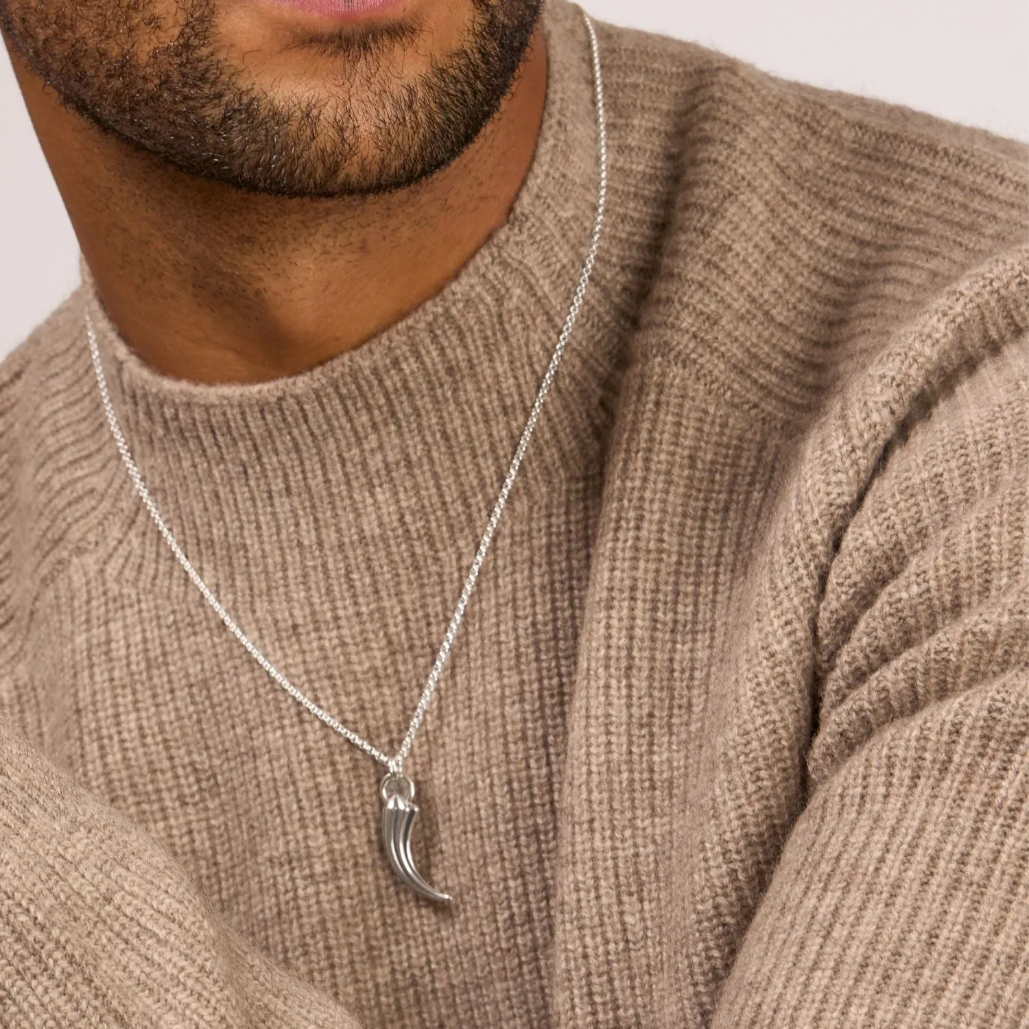 Men's Single Horn Talisman Necklace sold by Dower & Hall product image thumbnail 4