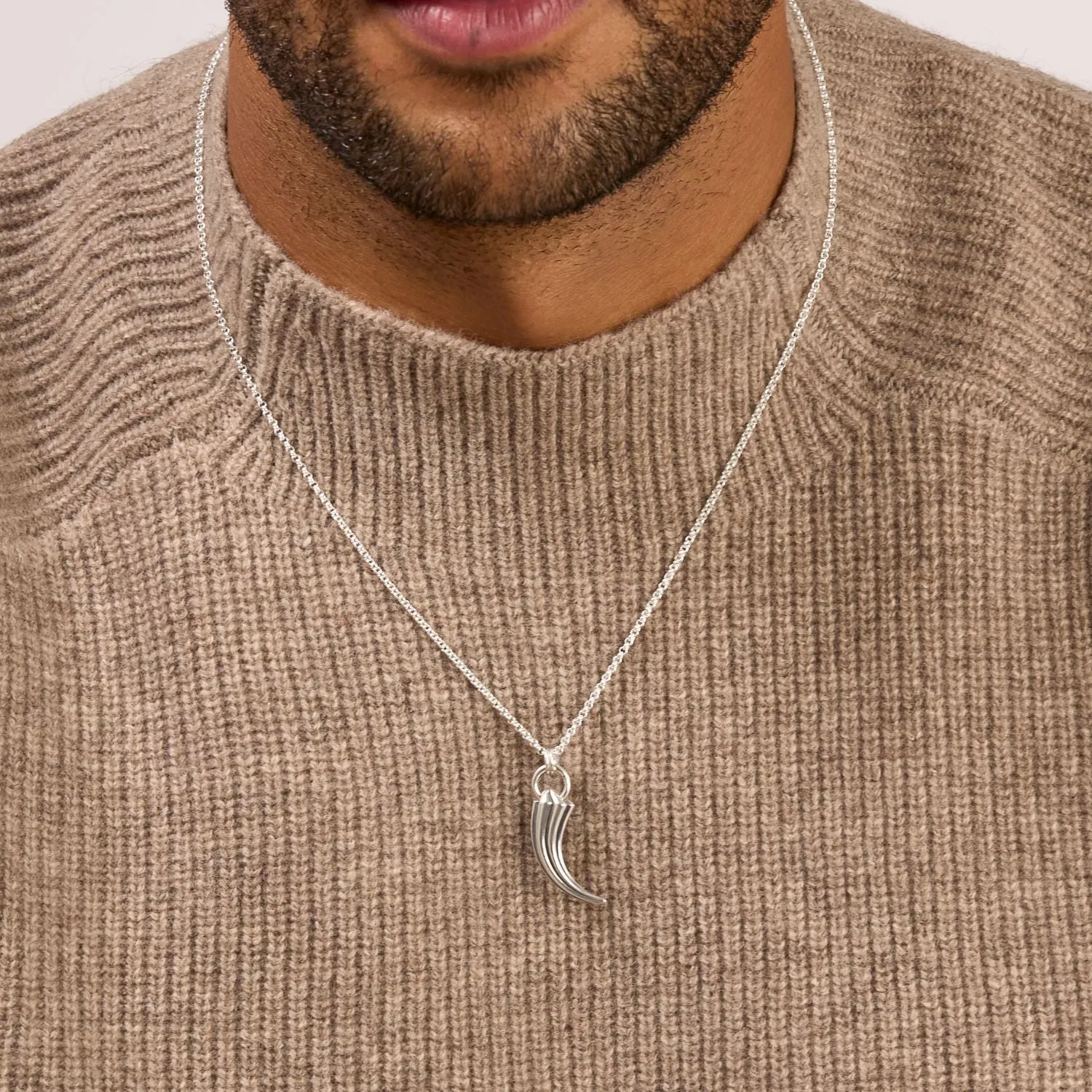 Men's Single Horn Talisman Necklace sold by Dower & Hall product image thumbnail 2