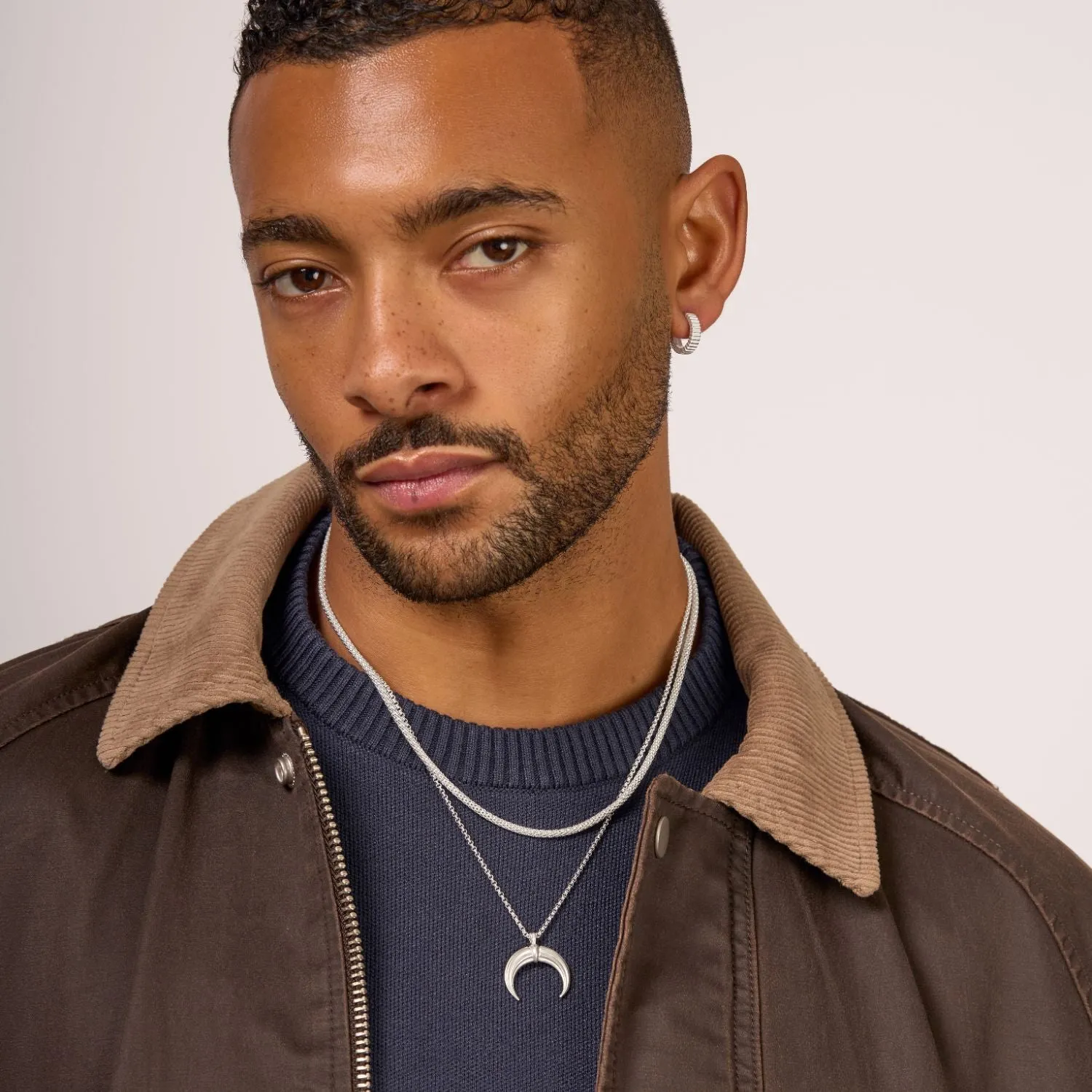 Men's Double Horn Talisman Necklace sold by Dower & Hall product image thumbnail 2