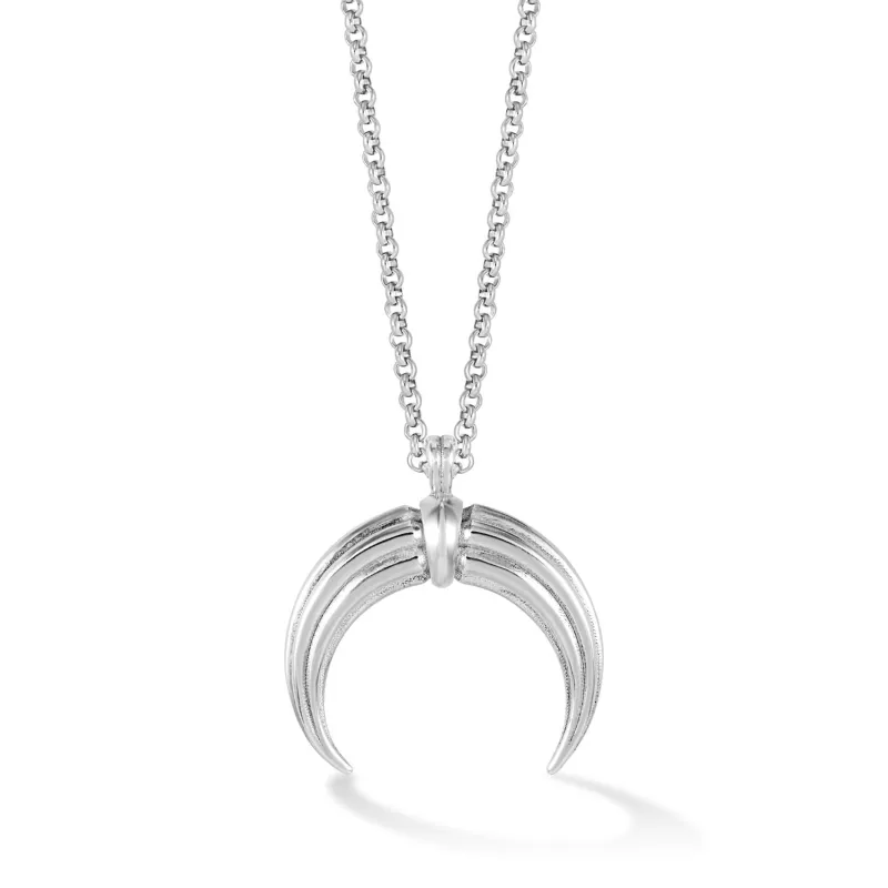 Men's Double Horn Talisman Necklace sold by Dower & Hall