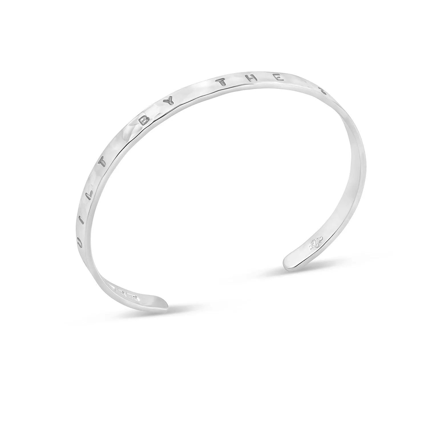 ‘Built By The Storm’ Hand-Stamped Hammered Nomad Bangle sold by Dower & Hall product image thumbnail 4