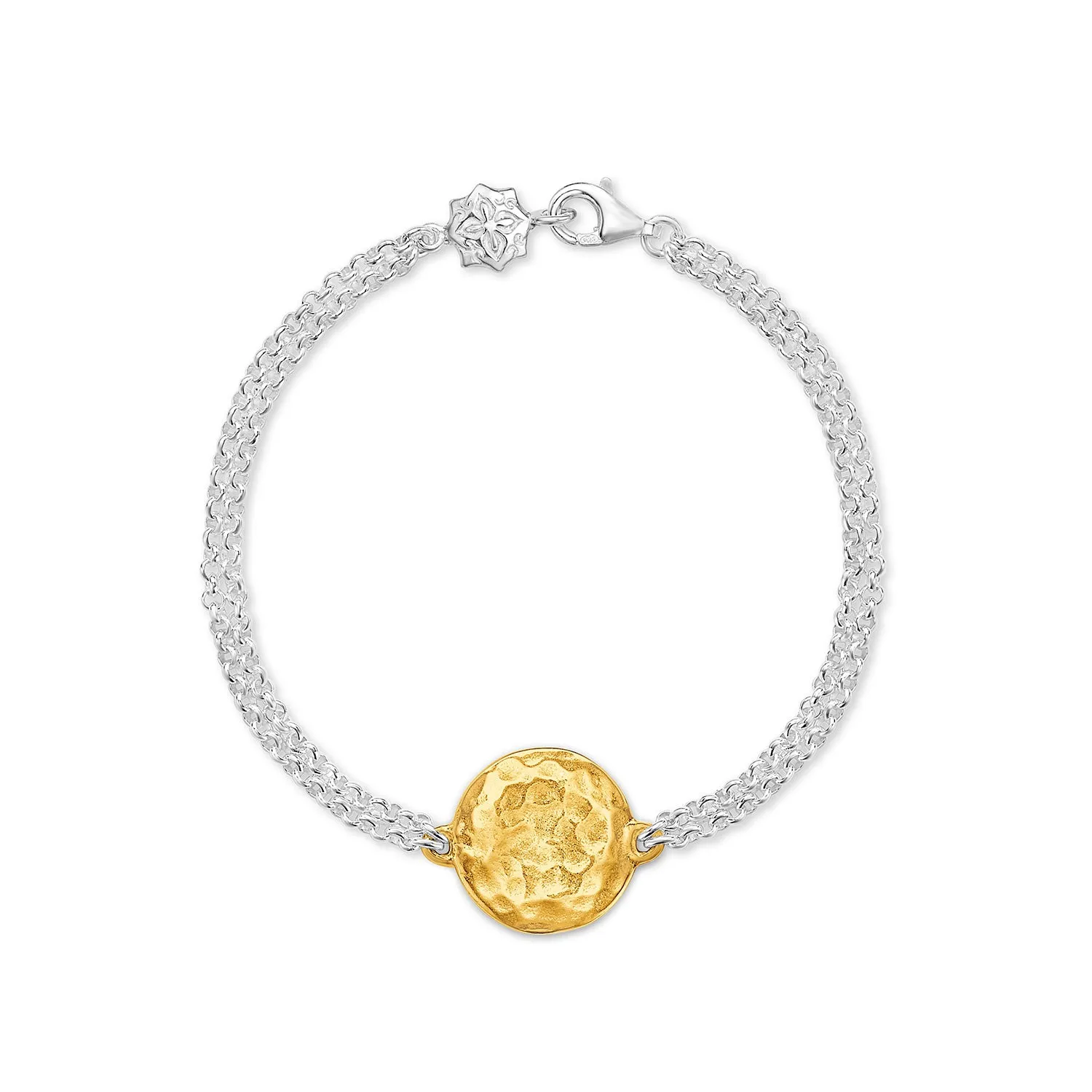 Engravable Disc Story Bracelet sold by Dower & Hall