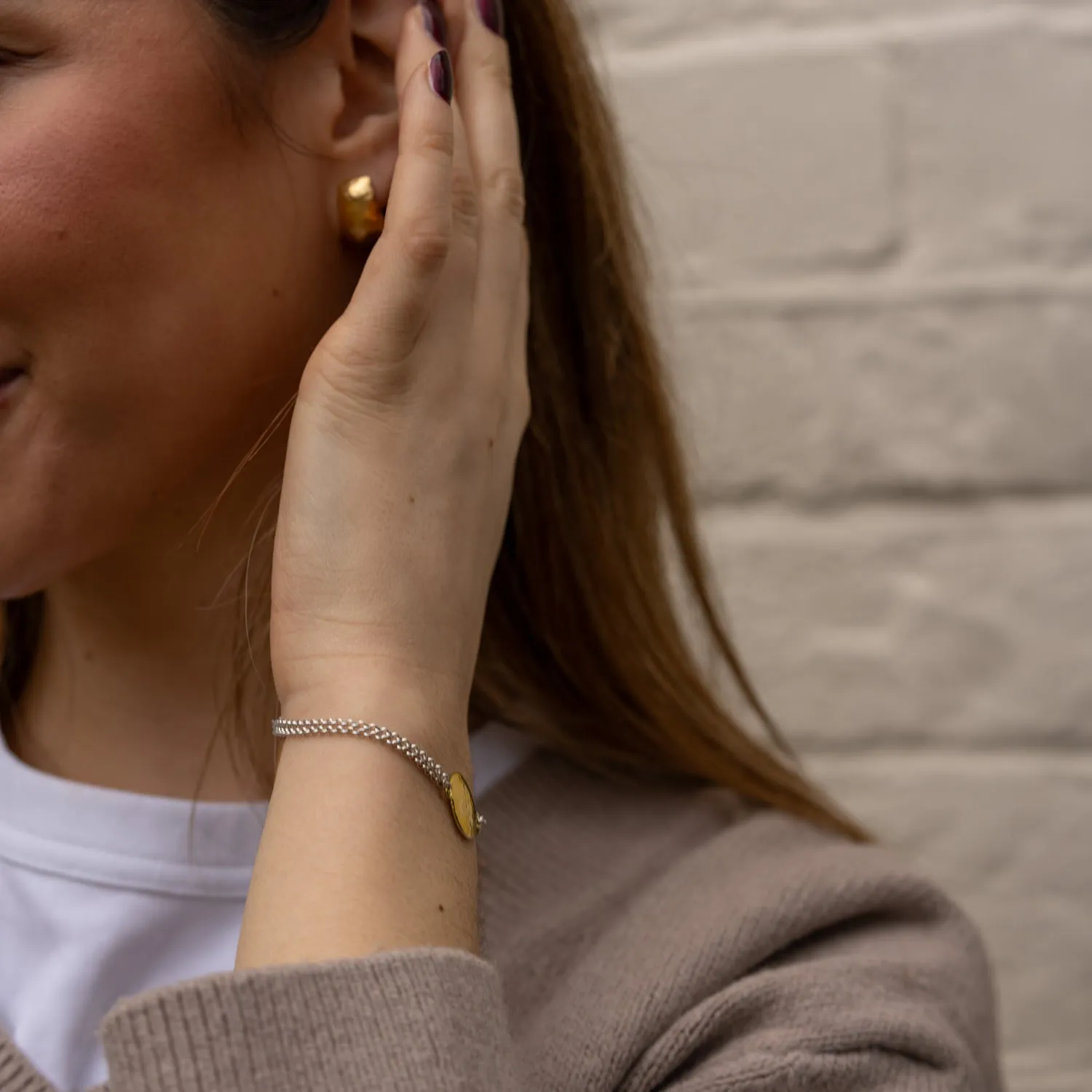 Engravable Disc Story Bracelet sold by Dower & Hall product image thumbnail 3