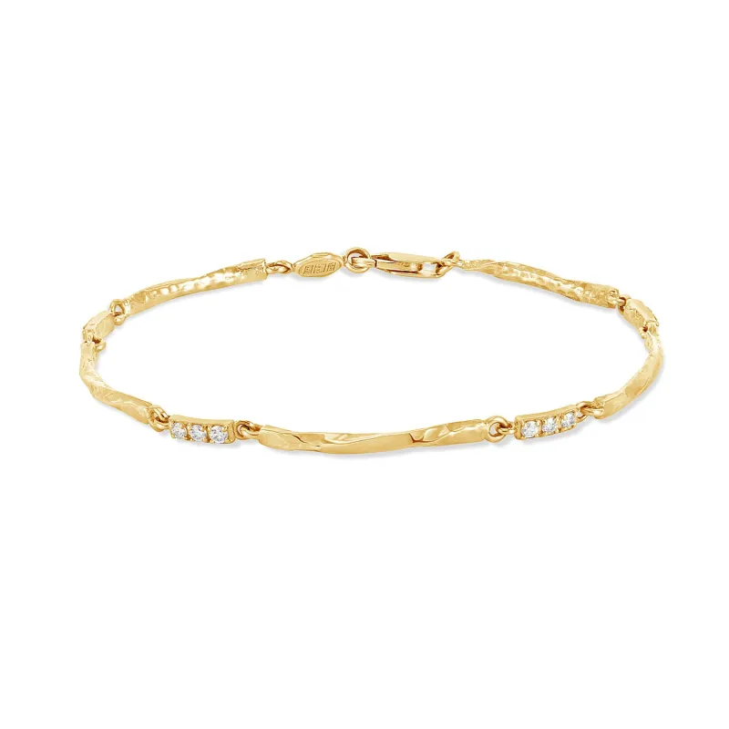 9k Gold Eternity Diamond Bracelet made by Dower & Hall