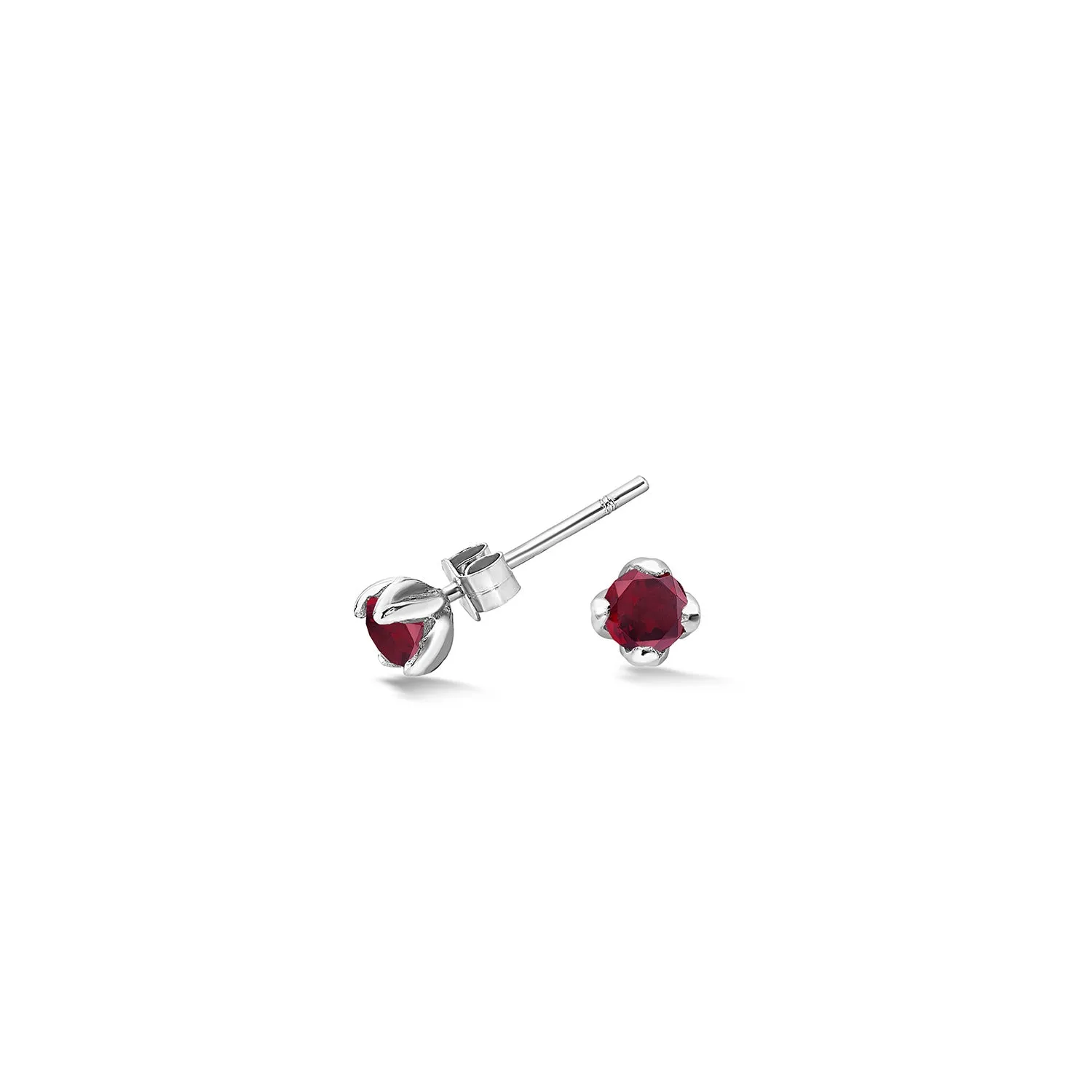 4mm Garnet Orissa Studs sold by Dower & Hall