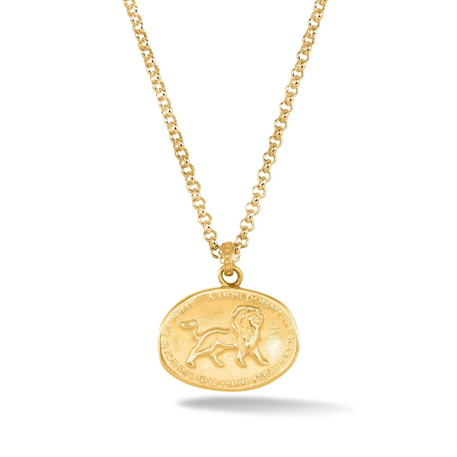 Men's Inspiring Lion Talisman Necklace sold by Dower & Hall product image thumbnail 4