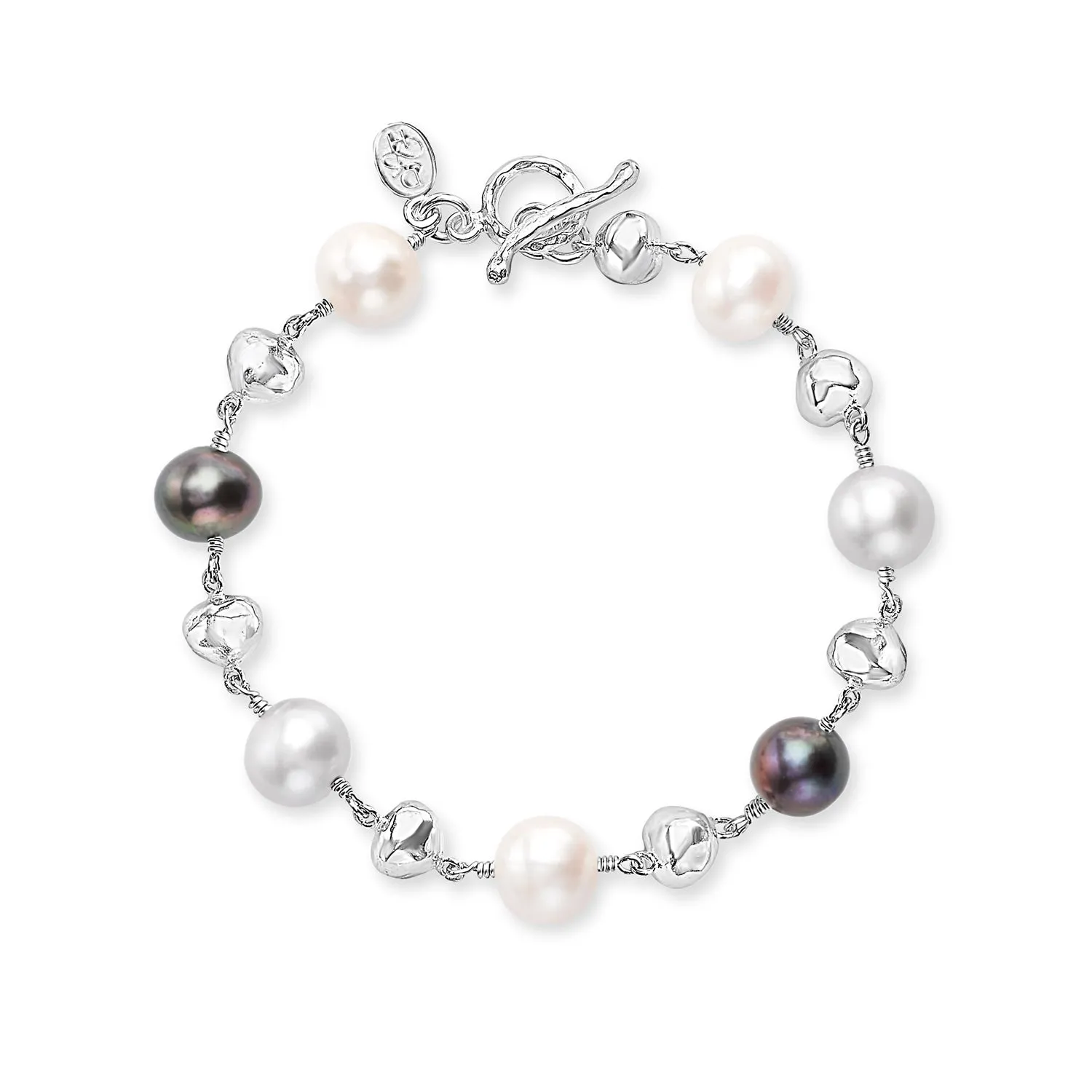 Nomad Nugget™ & Mixed Freshwater Pearl Bracelet sold by Dower & Hall