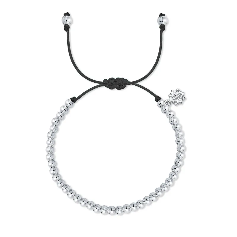 Men's Black Misanga Cord Bracelet made by Dower & Hall