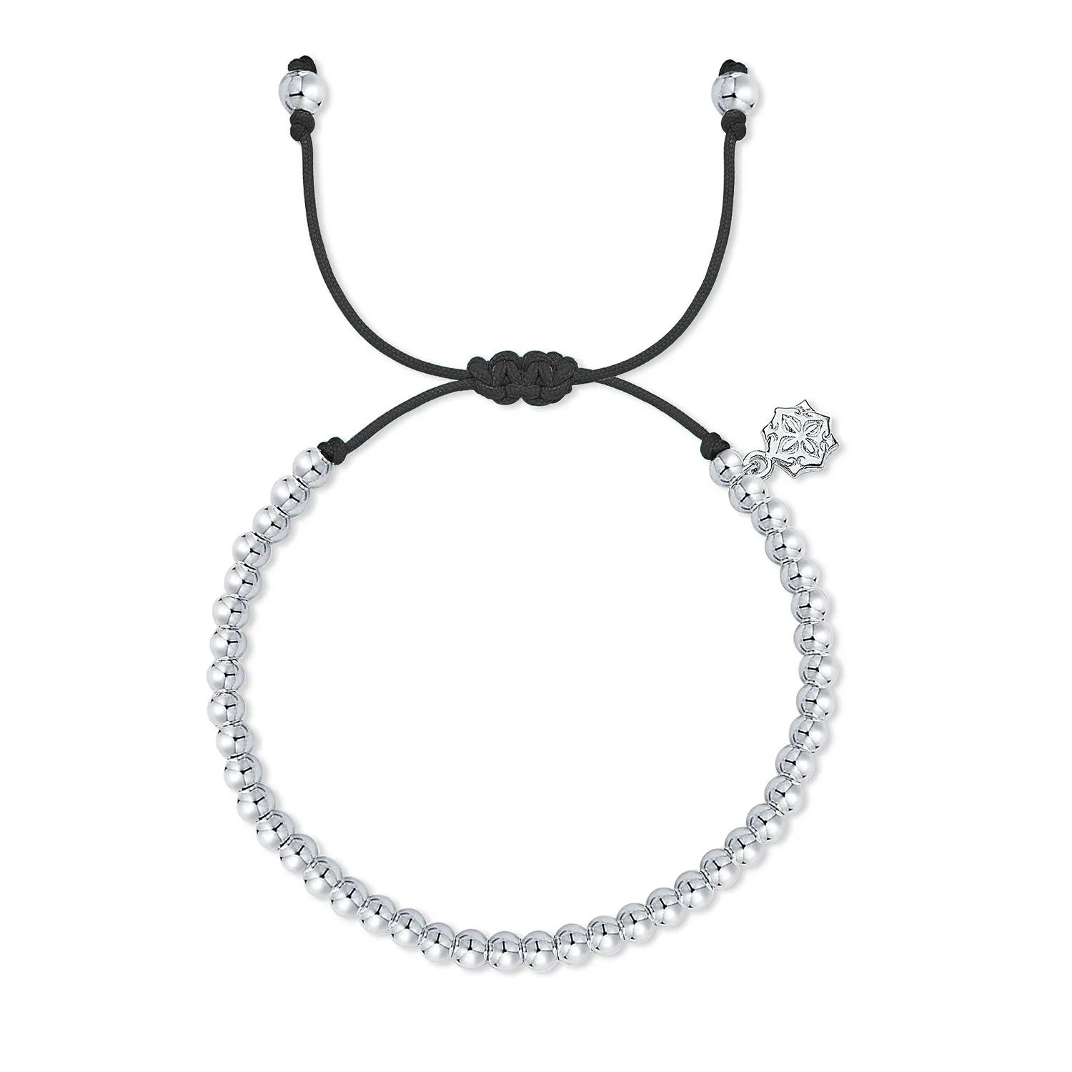 Men's Black Misanga Cord Bracelet sold by Dower & Hall