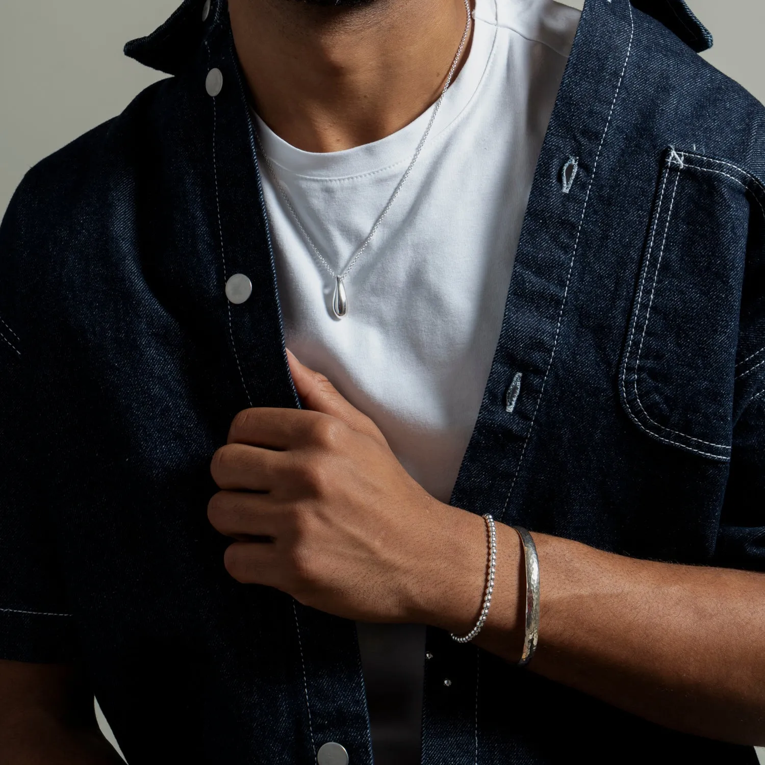 Men's Black Misanga Cord Bracelet sold by Dower & Hall product image thumbnail 3