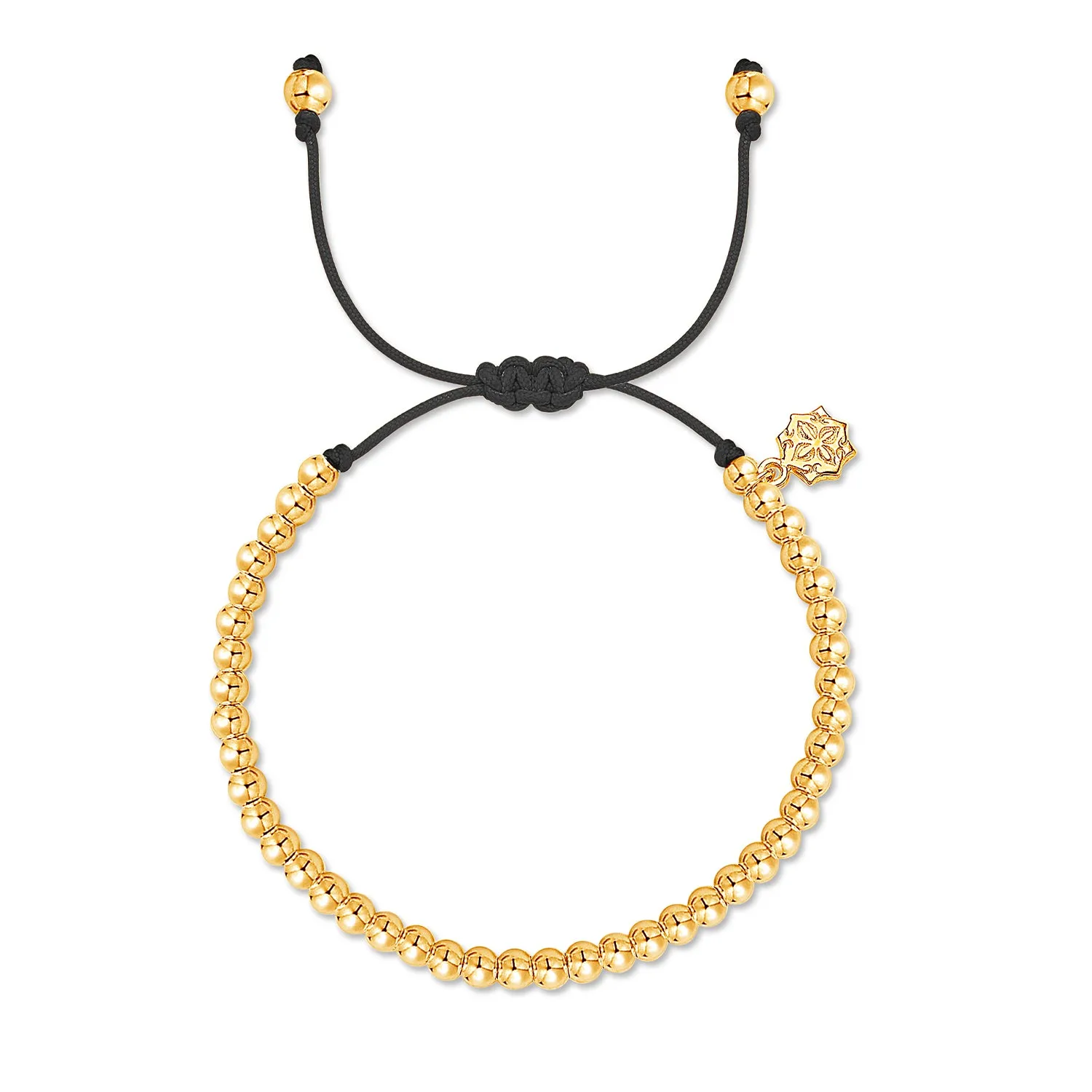 Men's Black Misanga Cord Bracelet sold by Dower & Hall product image thumbnail 5