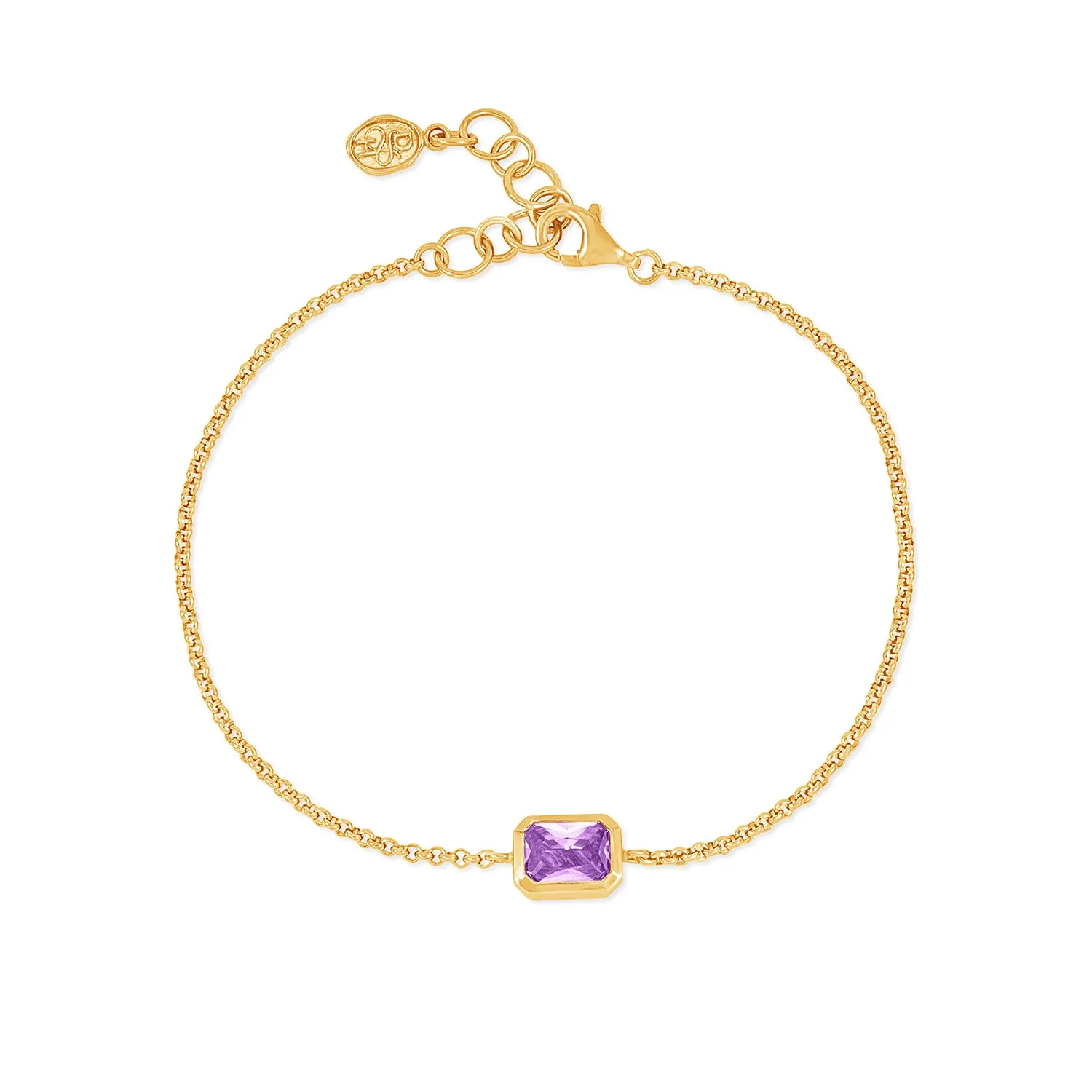 Amethyst Octagon Chain Bracelet sold by Dower & Hall product image thumbnail 4