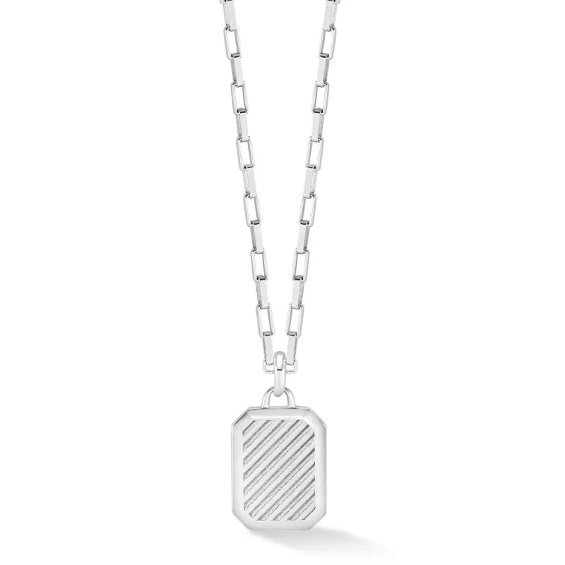 Men's Humbug ID Tag Necklace made by Dower & Hall