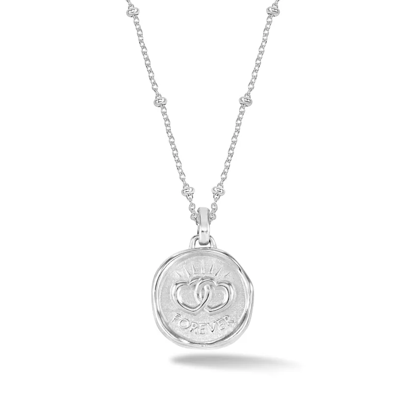 Entwined Hearts Talisman Necklace made by Dower & Hall