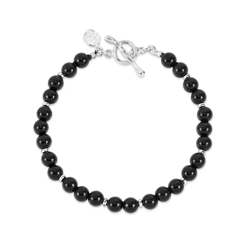 Men's Black Onyx Halo Bracelet made by Dower & Hall