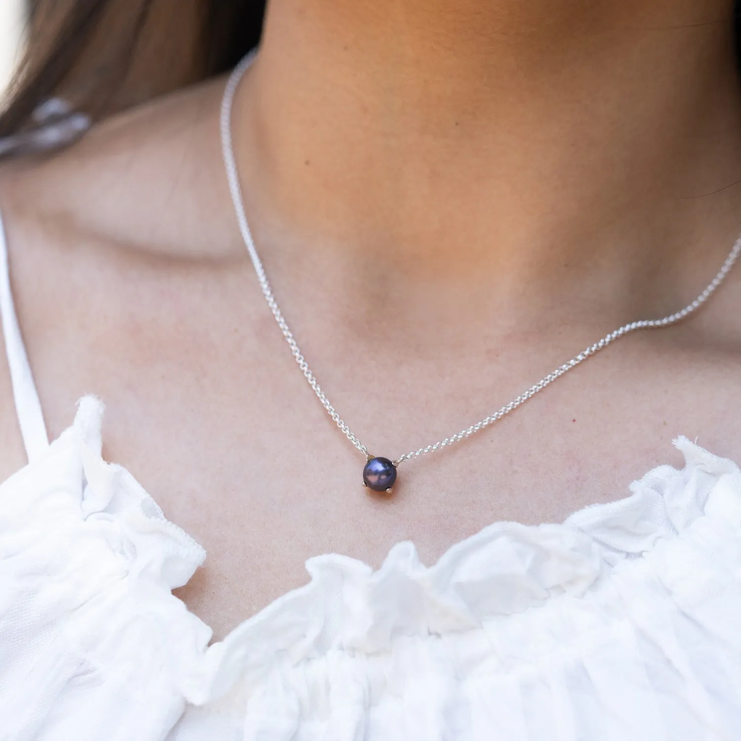 Peacock Claw-Set Timeless Pearl Pendant sold by Dower & Hall product image thumbnail 3