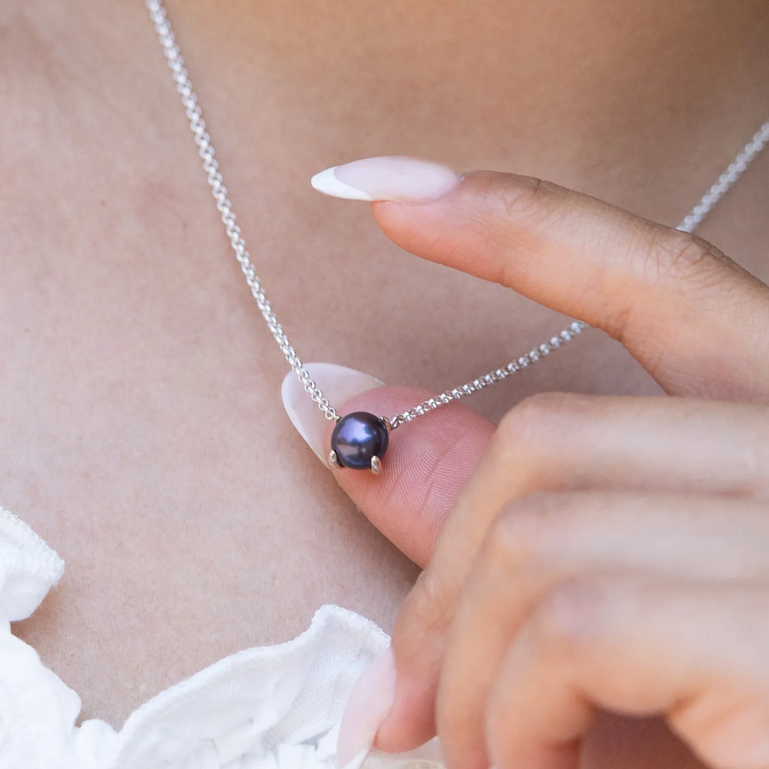 Peacock Claw-Set Timeless Pearl Pendant sold by Dower & Hall product image thumbnail 2