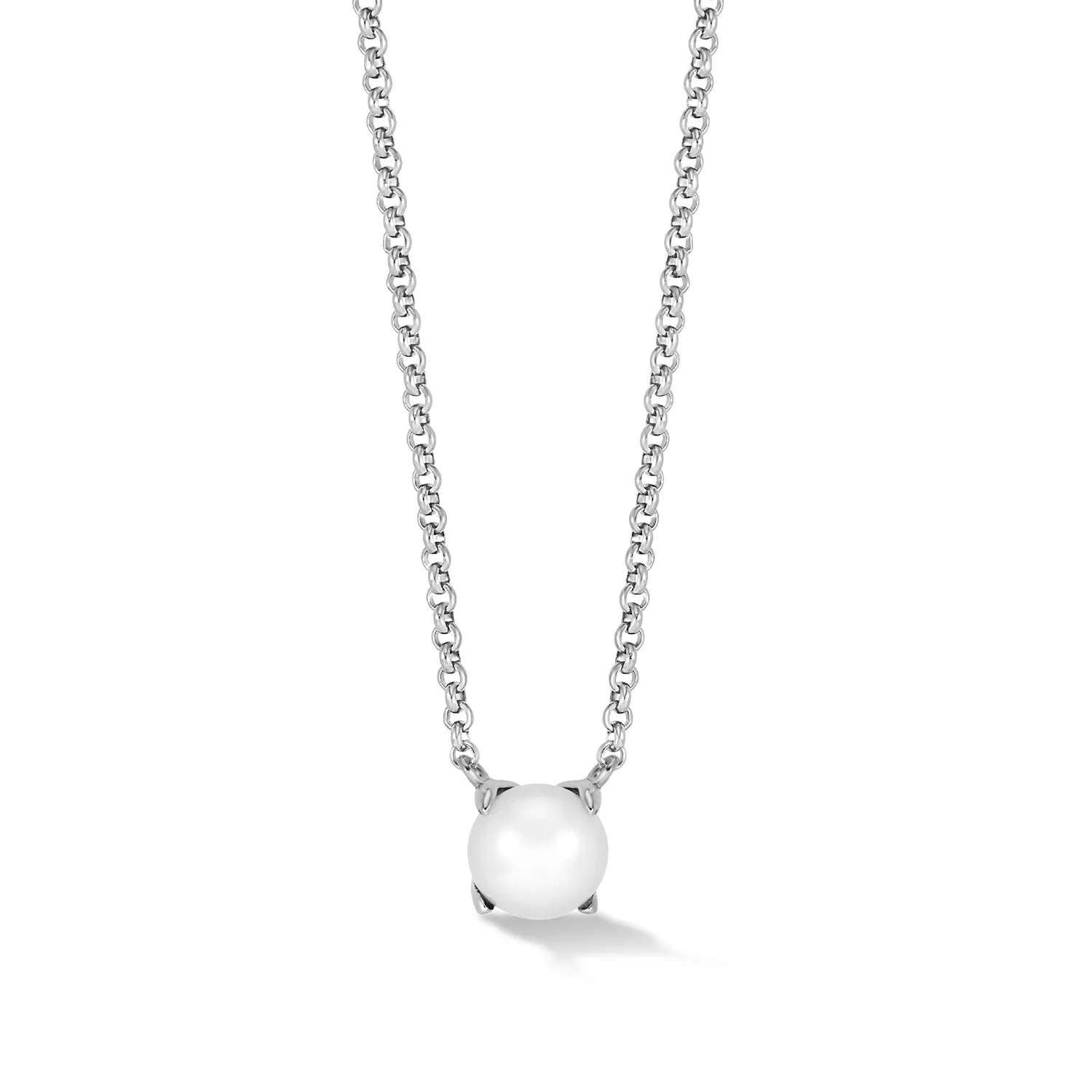White Claw-Set Timeless Pearl Pendant sold by Dower & Hall