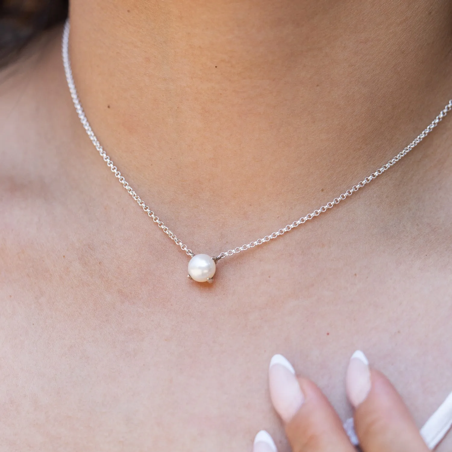 White Claw-Set Timeless Pearl Pendant sold by Dower & Hall product image thumbnail 2
