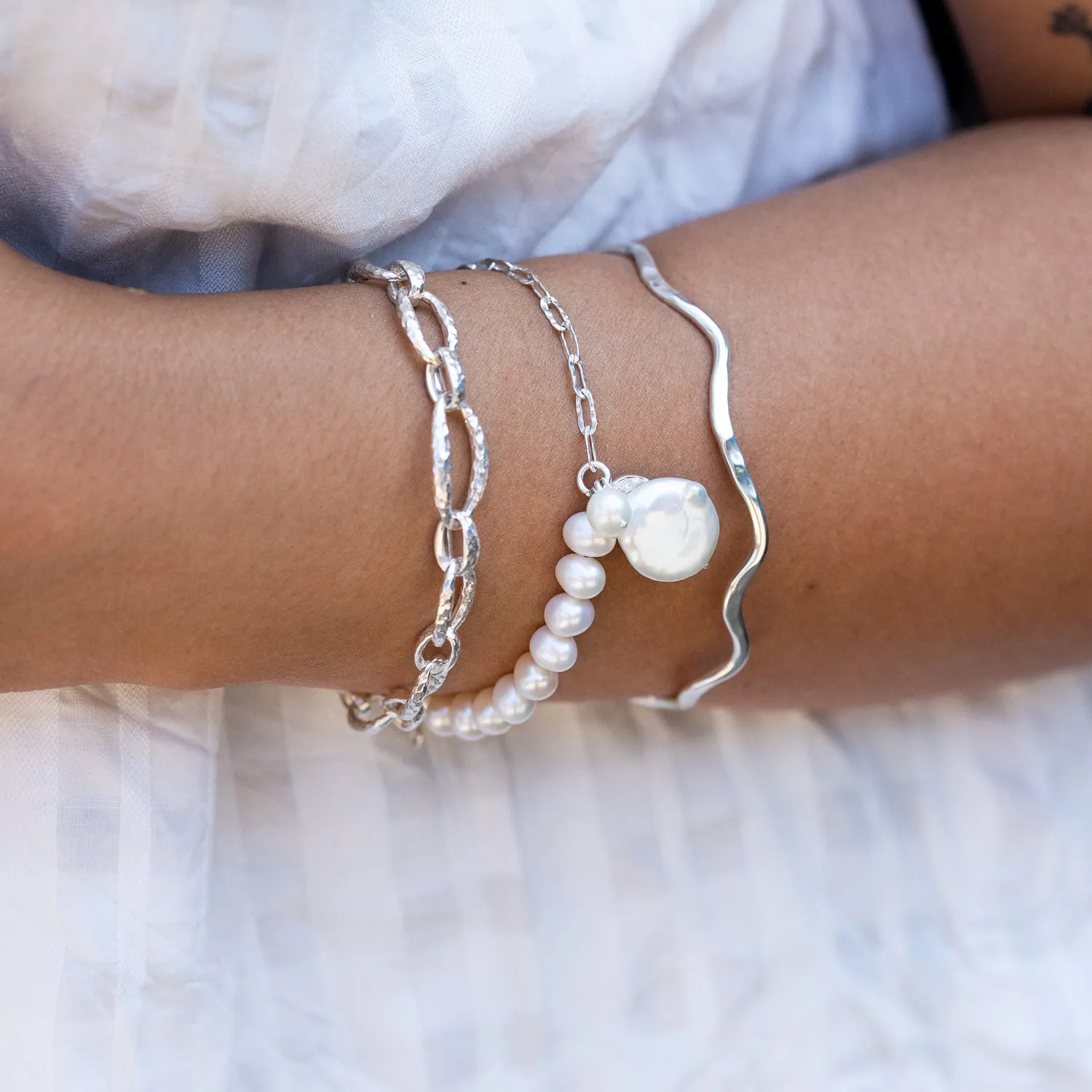 Freshwater & Biwa Luna Pearl™ Bracelet sold by Dower & Hall product image thumbnail 2