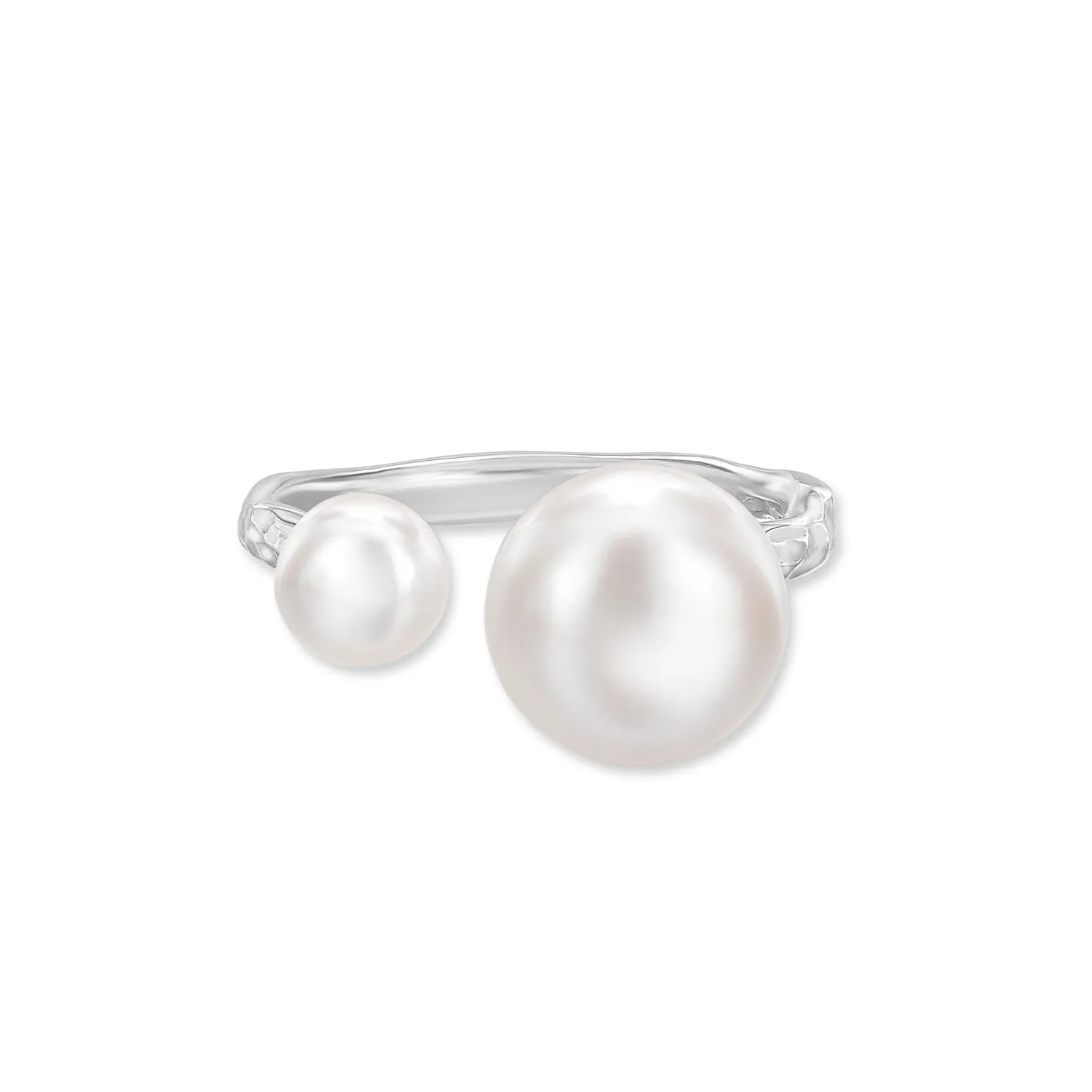 Double White Freshwater Pearl Ring sold by Dower & Hall product image thumbnail 4